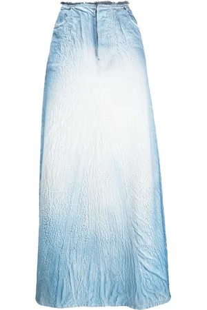 Diesel De-Pago-Fsd1 A-line denim maxi skirt