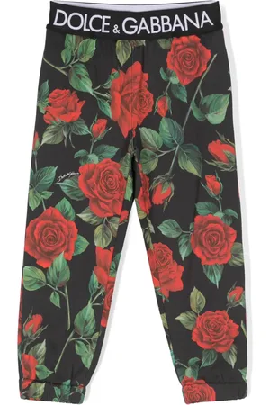 Dolce & Gabbana Logo-band floral-print trousers