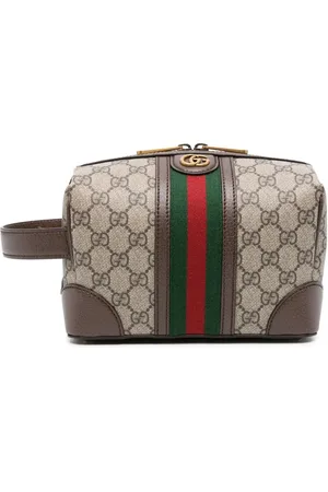 Gucci GG Supreme leather wash bag