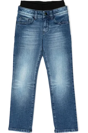 Emporio Armani Slip-on straight-leg jeans