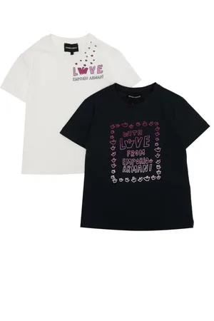 Emporio Armani Love logo-print T-shirt (set of two)