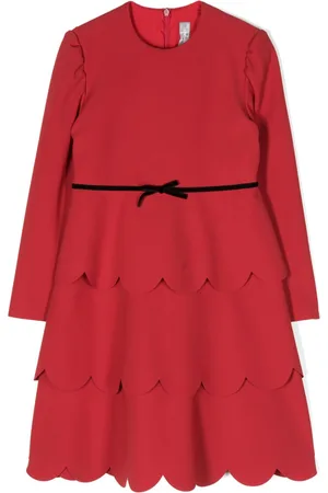 Il gufo Bow-detailing layered dress