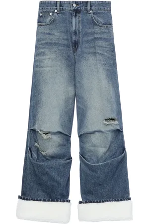 We11 Done Ripped straight-leg jeans