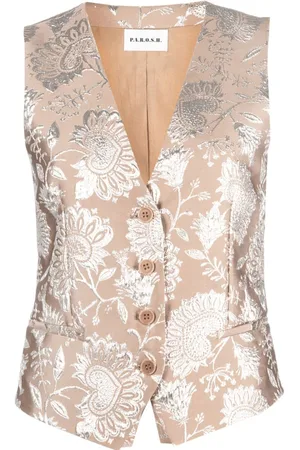 P.A.R.O.S.H. Floral jacquard gilet