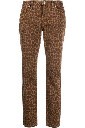 P.A.R.O.S.H. Leopard-pattern slim-fit cropped trousers