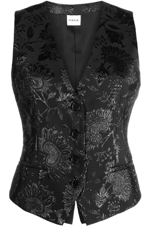 P.A.R.O.S.H. Floral jacquard gilet