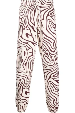 MARCELO BURLON Swirl-print cotton track pants