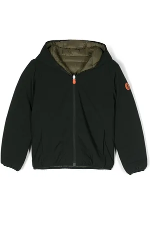 save the duck Logo-patch hooded jacket