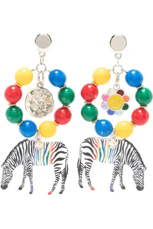 AMIR SLAMA Zebra-pendant earrings