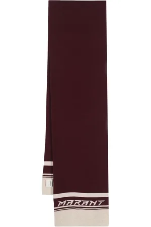 Isabel Marant Logo-knitted striped scarf