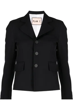 Plan C Single-breasted wool blazer