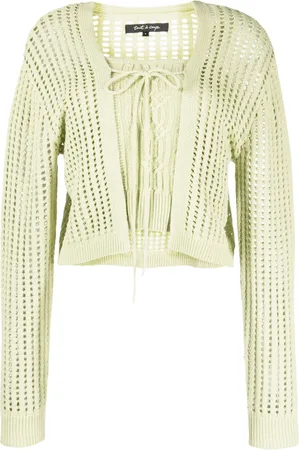 tout a coup Ribbed-trim drawstring cardigan