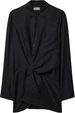OFF-WHITE Off jacquard twisted shirtdress