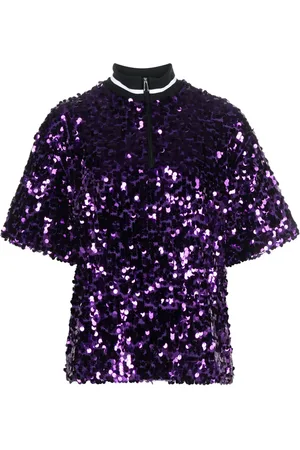 Plan C Sequined short-sleeve T-shirt