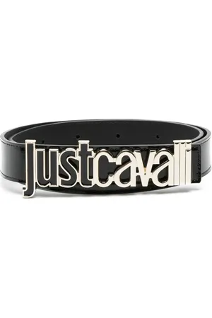 Roberto Cavalli Logo-lettering leather belt