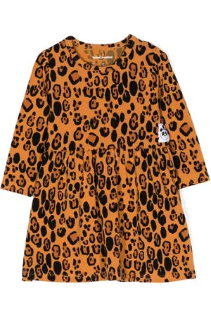 Mini Rodini Leopard-print long-sleeve dress