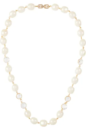 Givenchy 1990s crystal and faux-pearl necklace