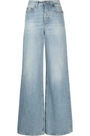 Saint Laurent Wide-leg cotton jeans