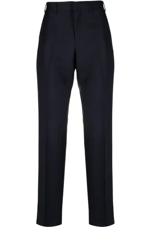LARDINI Mid-rise wool blend tailored trousers