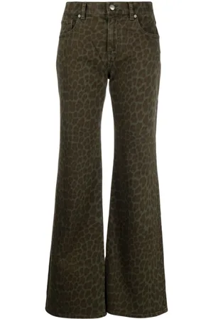 P.A.R.O.S.H. Leopard-pattern flared trousers