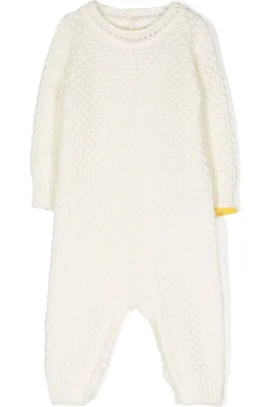 Gensami Contrasting-trim honeycomb-knit romper
