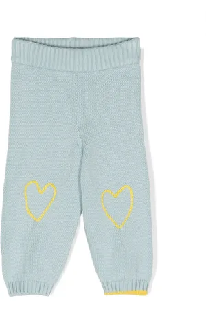 Gensami Heart-embroidered knitted trousers
