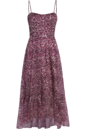 Cinq A Sept Abstract-pattern silk dress