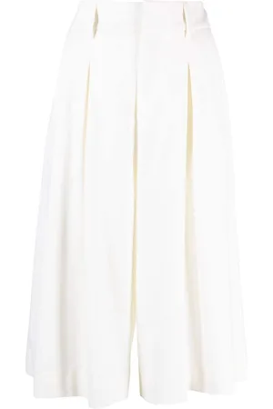 P.A.R.O.S.H. Pleat-detail wide-leg cropped trousers