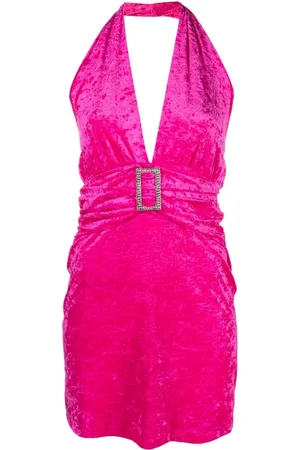 P.A.R.O.S.H. Crystal-embellished velvet minidress