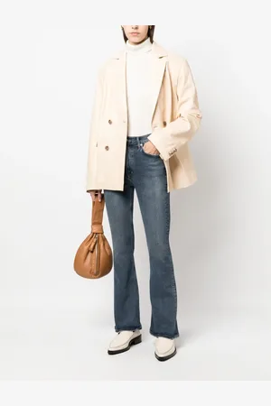 AGOLDE Stonewashed mid-rise flared jeans