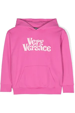 VERSACE Logo-print cotton hoodie
