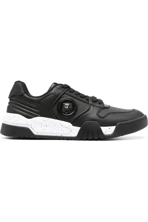 Roberto Cavalli Logo-patch leather sneakers