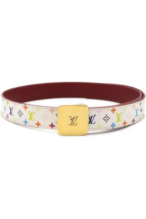 Louis Vuitton Pre-Owned 2010s pre-owned engraved-logo buckle belt