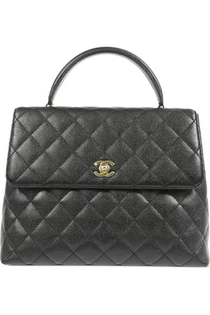2000 Chanel Black Quilted Lambskin Vintage Medium Classic Single Flap Bag  at 1stDibs