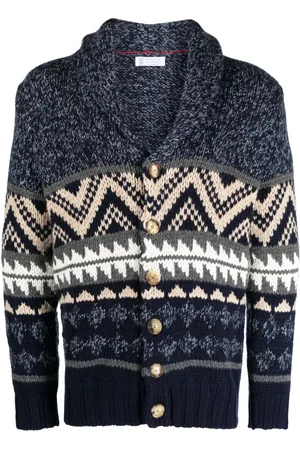 Brunello Cucinelli Intarsia cashmere cardigan