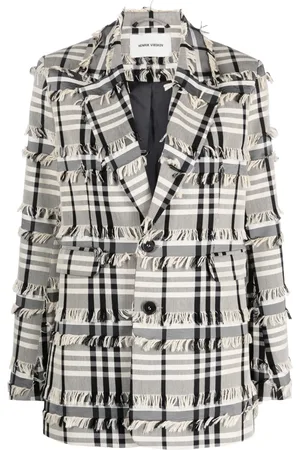 HENRIK VIBSKOV Check-plaid single-breasted blazer