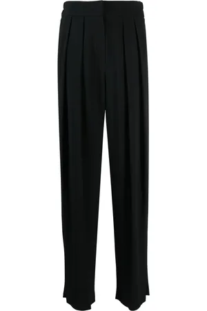 Emporio Armani Box-pleat wide-leg trousers