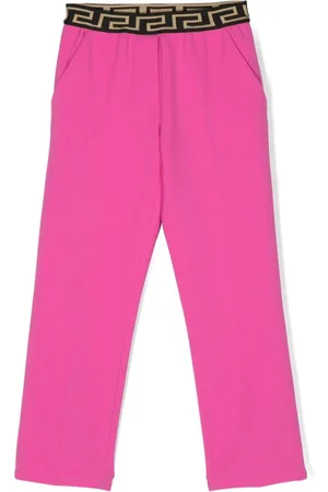 VERSACE Greca-detail elasticated-waistband trousers
