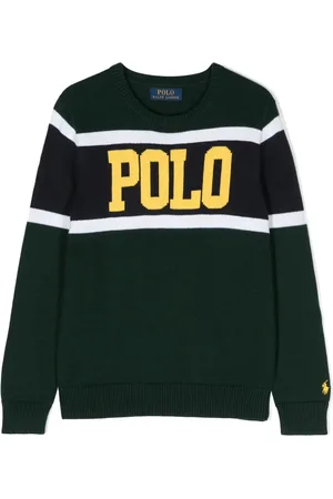 Ralph Lauren Logo intarsia-knit cotton jumper