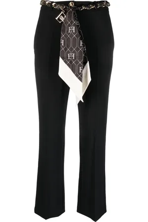 Elisabetta Franchi Scarf-detaill cropped trousers