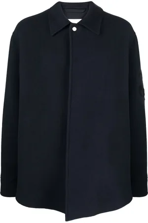 Jil Sander Logo-jacquard virgin wool shirt jacket