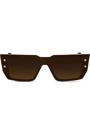 Balmain BVI logo-plaque square-frame sunglasses