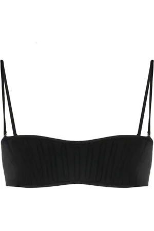 MUGLER Decorative-stitching bikini top