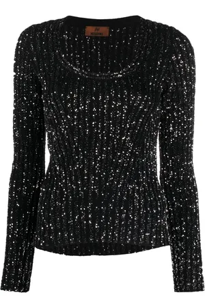 Missoni Sequin-embellished ribbed-knit jumper