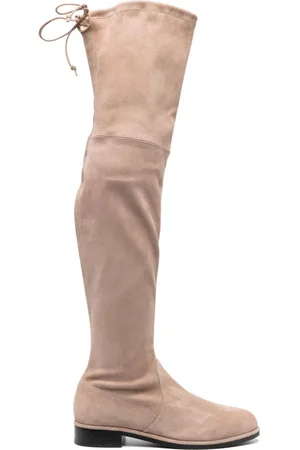 Stuart Weitzman Lowland 30mm tie-fastening suede boots