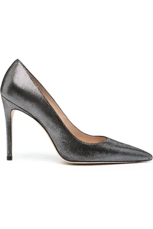 Stuart Weitzman Stuart 100mm metallic-leather pumps