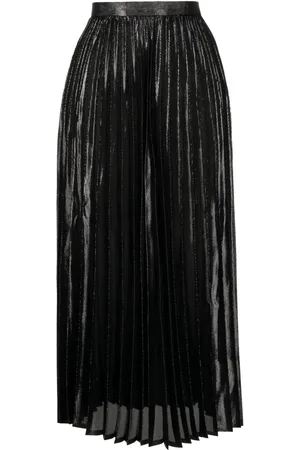 JUNYA WATANABE Metallic-threading pleated skirt