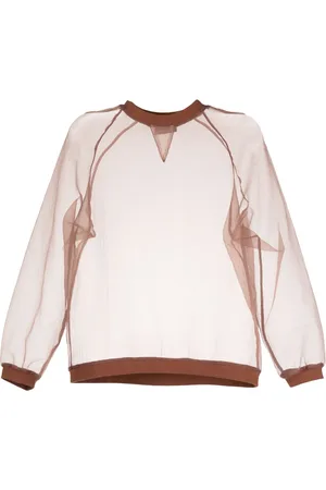 Cynthia Rowley Crew-neck organza sweatshirt
