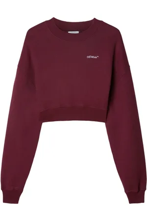 OFF-WHITE Logo-embroidered cropped sweatshirt