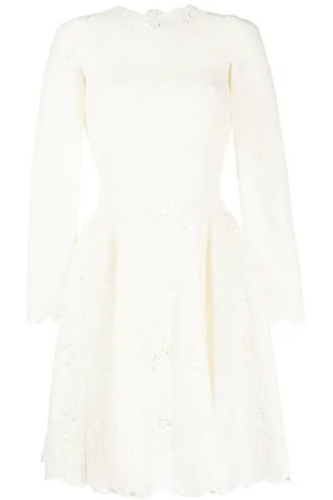 ERMANNO SCERVINO Rebrod??-lace long-sleeve dress